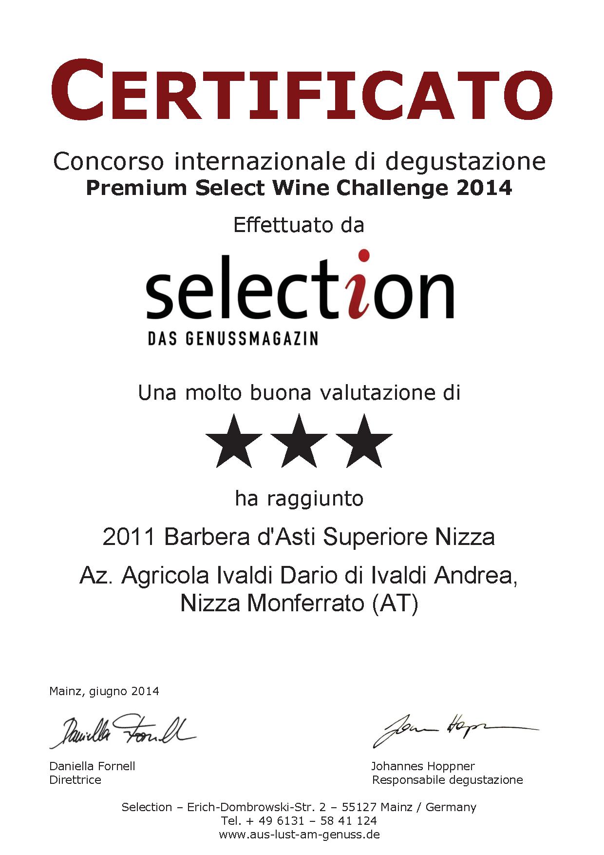 Premium Select Wine Challenge 2014